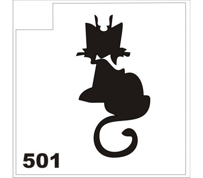 Трафарет для блеск-тату кошка 501