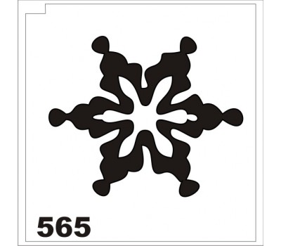 Трафарет для блеск-тату Снежинка 565