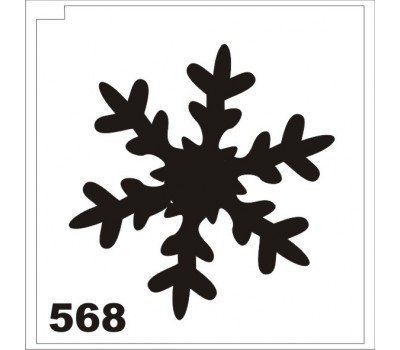 Трафарет для блеск-тату Снежинка 568