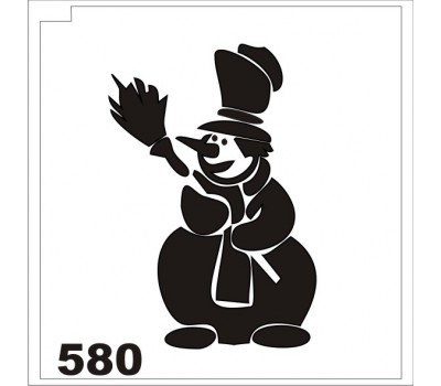 Трафарет для блеск-тату Снеговик 580