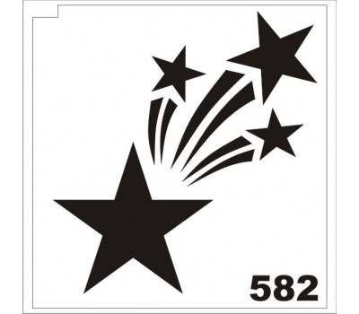 Трафарет для блеск-тату Звезда 582