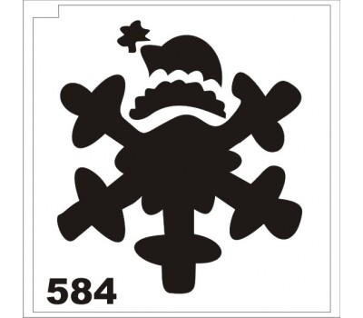 Трафарет для блеск-тату Снежинка 584