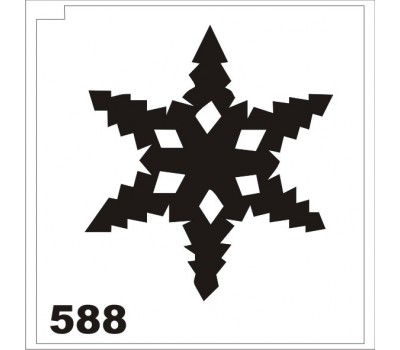 Трафарет для блеск-тату Снежинка 588