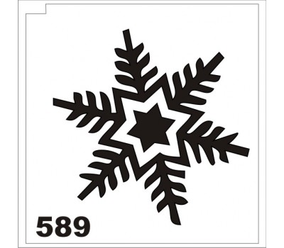 Трафарет для блеск-тату Снежинка 589