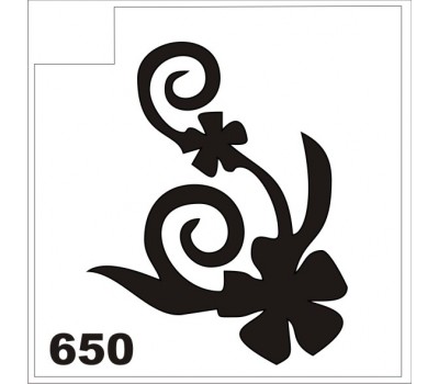 Трафарет для блеск-тату Цветок 650