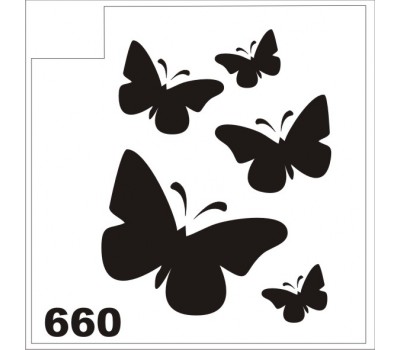 Трафарет для блеск-тату Бабочки 660