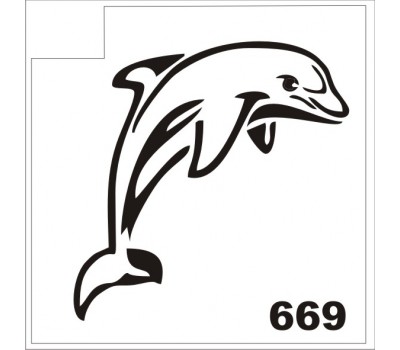 Трафарет для блеск-тату Дельфин 669