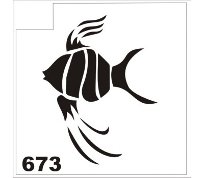 Трафарет для блеск-тату Рыбка 673