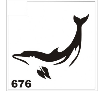 Трафарет для блеск-тату Дельфин 676