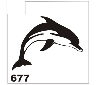 Трафарет для блеск-тату Дельфин 677