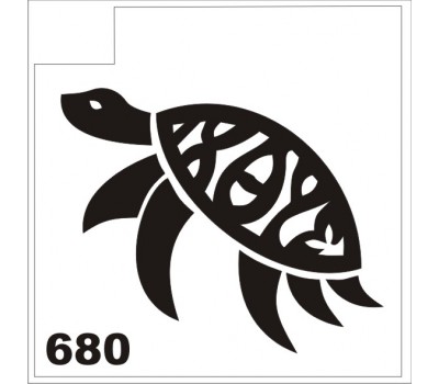 Трафарет для блеск-тату Черепаха 680