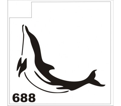 Трафарет для блеск-тату Дельфин 688