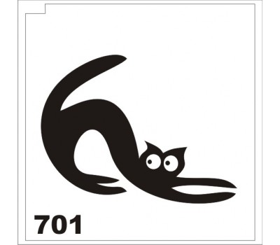 Трафарет для блеск-тату Кошка 701
