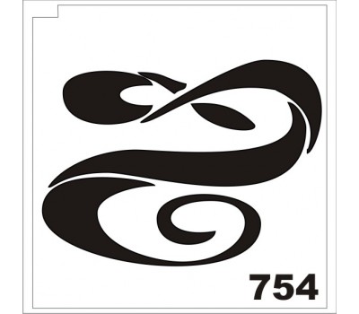 Трафарет для блеск-тату Змей 754