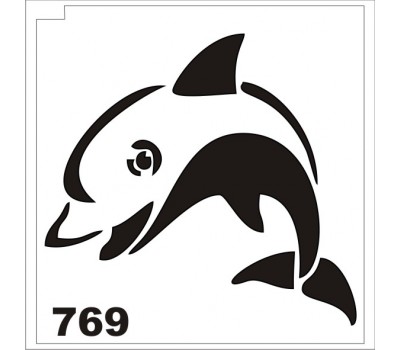 Трафарет для блеск-тату 769 Дельфин