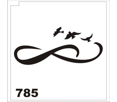 Трафарет для блеск-тату 785 Птицы