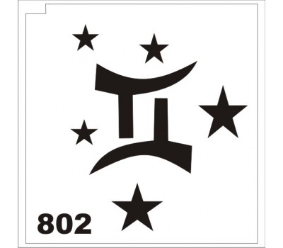 Трафарет для блеск-тату знак 802