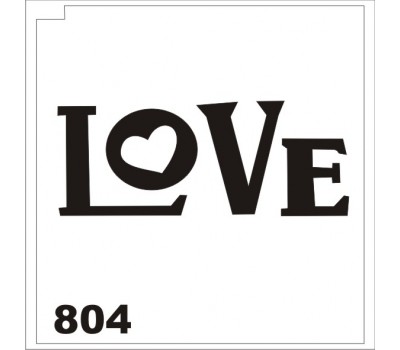 Трафарет для блеск-тату Love 804