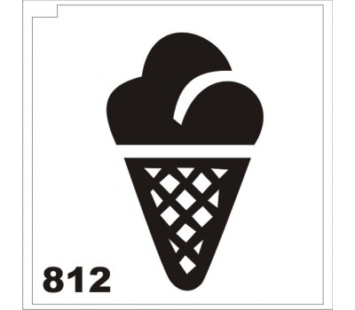 Трафарет для блеск-тату мороженое 812