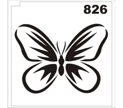 Трафарет для блеск-тату бабочка 826