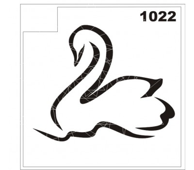 Трафарет для блеск-тату лебедь 1022