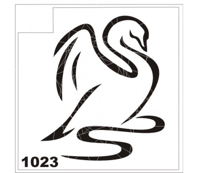 Трафарет для блеск-тату лебедь 1023