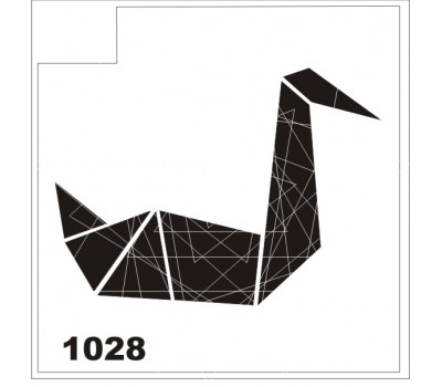Трафарет для блеск-тату лебедь 1028